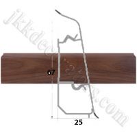 Плинтус пластиковый напольный Декор-Пласт 2500х67х25мм. Орех шоколадный LL019 / шт.