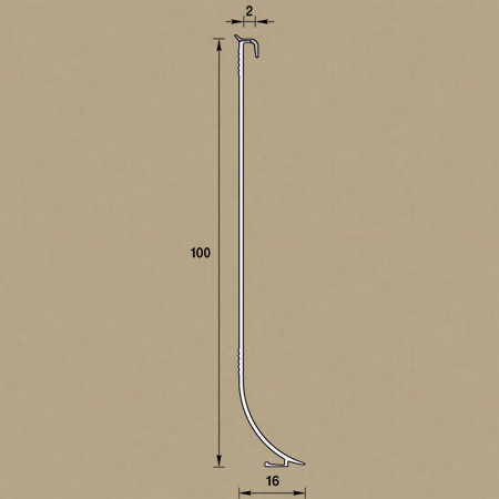 Плинтус для линолеума IDEAL, 100х2200 мм., 012 Бежевый