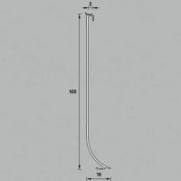 Плинтус для линолеума IDEAL, 100х2200 мм., 002 Светло-серый