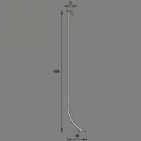 Плинтус для линолеума IDEAL, 100х2200 мм., 006 Темно-серый