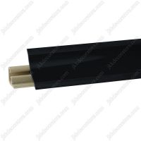 Плинтус для столешницы Korner LB23, с кабель-каналом мягкий край, 23х23мм, ПВХ Черный глянец 20-23-0-619