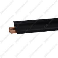 Плинтус для столешницы Korner LB23 с кабель-каналом мягкий край 23х23мм ПВХ Черный Мат 20-231-0-6051