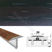 Наружный профиль для плитки Т-образный, алюминий ламинированный, SMR 2,7м х 20мм Махагон 29