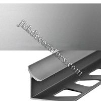 Внутренний алюминиевый профиль для плитки, 2,7м Мир профиля, Серебро матовое