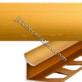 Внутренний алюминиевый профиль для плитки, 2,7м Мир профиля, Золото матовое