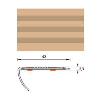 Противоскользящий профиль самоклеящийся 50мм