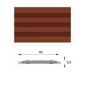 Порожек противоскользящий прорезиненный Идеал, 40мм, цвет 019 Коричневый
