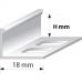 Профиль для плитки L-образный алюминиевый, Мир профиля SMR, 2,7м, Черный глянец браш