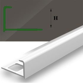 Наружный уголок-профиль для плитки ПВХ Деконика, Серый глянцевый, 2,5м