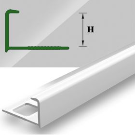 Наружный уголок-профиль для плитки ПВХ Деконика, Светло-серый глянцевый, 2,5м
