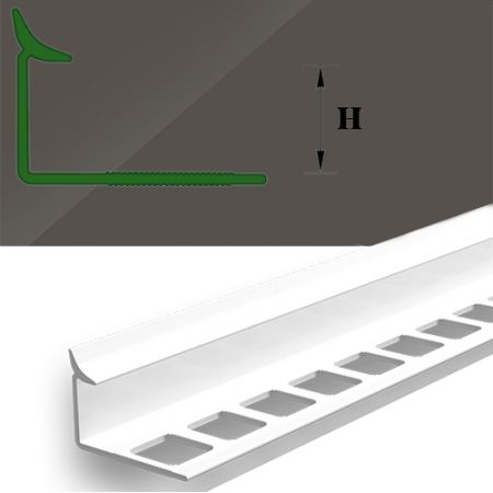 Внутренний уголок-профиль для плитки ПВХ Деконика, Cерый глянцевый, 2,5м