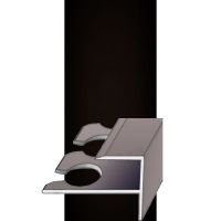 F профиль для плитки гибкий алюминиевый f-образный, Мир профиля SMR, 2,7м, Черный матовый