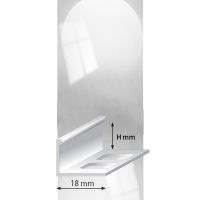 Профиль для плитки L-образный алюминиевый, Мир профиля SMR, 2,7м, Серебро глянец браш