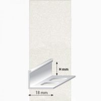 Профиль для плитки L-образный алюминиевый, Мир профиля SMR, 2,7м, Бежевый муар