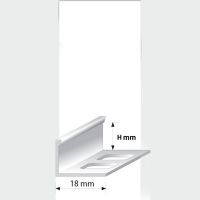 Профиль для плитки L-образный алюминиевый, Мир профиля SMR, 2,7м, Белый