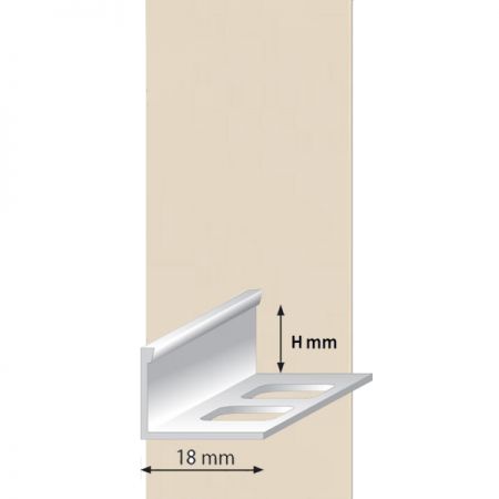 Профиль для плитки L-образный алюминиевый, Мир профиля SMR, 2,7м, Слоновая кость