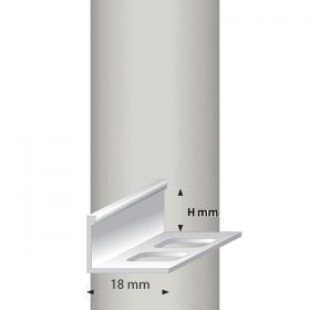 Профиль для плитки L-образный алюминиевый, Мир профиля SMR, 2,7м, Серебро матовое