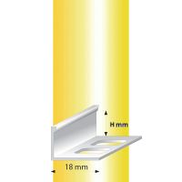Профиль для плитки L-образный алюминиевый, Мир профиля SMR, 2,7м, Золото глянец