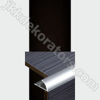 Наружный уголок для плитки алюминиевый, Мир профиля SMR 6-12мм, Черный глянец