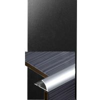 Наружный уголок для плитки алюминиевый, Мир профиля SMR 7-12мм, Муар черный