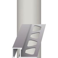 Наружный профиль для плитки П-образный, алюминиевый гладкий, Мир профиля SMR Серебро матовое