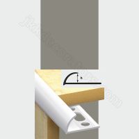 Наружный уголок для плитки ПВХ, 2,5м Идеал Пепельный