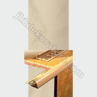 Наружный уголок для плитки ПВХ, 2,5м Salag 161 Мрамор Желтый