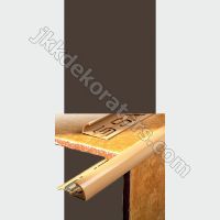 Наружный уголок для плитки ПВХ, 2,5м Salag 84 Шоколадный