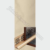 Внутренний уголок для плитки пластиковый ПВХ Salag Польша 161 Мрамор Желтый