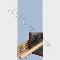 Внутренний уголок для плитки пластиковый ПВХ Salag Польша 27 Серо-голубой