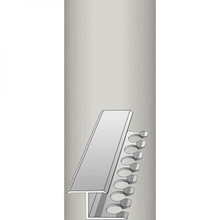 Т профиль гибкий алюминиевый Т-образный, Мир профиля SMR, h-10мм, 2,7м Серебро матовое