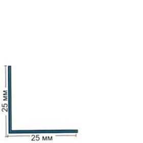 Уголок ПВХ белый ИДЕАЛ 25х25мм, 2.7\3м