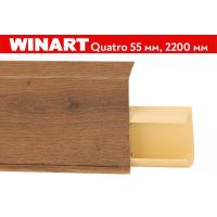Плинтус пластиковый Quatro 55мм Winart (Россия) 55x22x2200 мм. 566 Дуб Нор / шт.